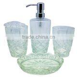 EA0822 Flowers Out Side Elegant Glass Bathroom Accessories Sets thumbnail-1