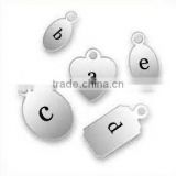 custom made oval engraved metal silver jewelry tags