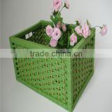 Wholesale Square Green Handmade Weaving Natural Paper Basket