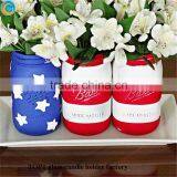 Timer Votive Candles Halloween Ball Mason Jar in Neon Green and Matte Black thumbnail-1