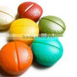 Pinky Color PP Round Portable Travelling 4 Compartment Pill Case thumbnail-5