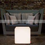 Modern New Beautiful Ring Lighting Plastic LED Cube Chair With Rechargeable Battery thumbnail-2