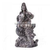 Indoor Fengshui Antique Art Metal Crafts Guanyin Bronze Buddha Statue for Sale thumbnail-3