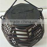 Solar Rattan Candle Lantern