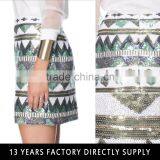 Young Ladies Geometric Pattern Slim Tight Sequin Penicl Skirt thumbnail-1