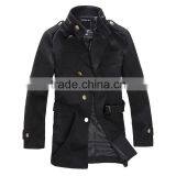 Man Slim Fit Long Style Wool Blend Jacket 2015 thumbnail-6