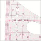 Kearing 1/4 Plastic Sandwich Line Scale Ruler / PVC Triangle Scales at Factory Price # 8514 thumbnail-4