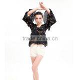 Lotus Leaf Sleeves Design Patterns Back Neck for Fat Ladies Big Sleeve Blouse thumbnail-5