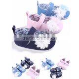 Baby Pre-Walker Flower Appliqued Dress Solid White Mary Jane Infant Shoes Colourful thumbnail-4