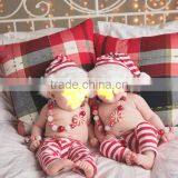 Baby Christmas Leggings and Santa Hat- Striped Leggings Baby Cotton Leg Warmers thumbnail-1