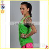 Latest Low Neck Ladies Fashion Singel Jersey Tops thumbnail-2