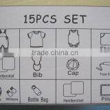 Newest Style Organic Newborn Baby Clothes 15pcs Gift Set Baby Girl Clothes thumbnail-3