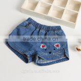 New Arrival Baby Girls Cowboy Pants Fancy Children Embroidered Short Pants thumbnail-1