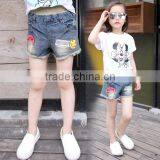 S16642A New Design Summer Child Girl Denim Shorts thumbnail-1