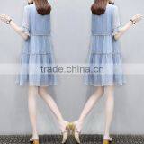 Z&M Women's 2017 Blue Lace Dress Night Wearing Dress Ladies Wear Dress thumbnail-1