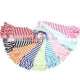 Wholesale Triple Stripe Ruffle Pants 100% Cotton Girls Leggings Pants Boutique Pants thumbnail-2