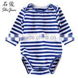ShiJ 32S 180g Combed Cotton Indiana Striped Long Sleeve Baby Clothes Romper thumbnail-1