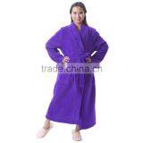 Soft Coral Fleece Flannel Bathrobe For Women thumbnail-2