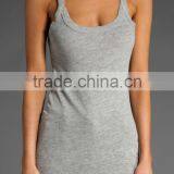 Dri Fit Grey Low Cut Yoga Tank Tops for Girls thumbnail-2