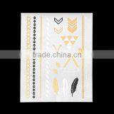 High Quality Body Art Multicolor Mixed Pattern Removable Waterproof Metallic Custom Temporary Tattoos Sticker thumbnail-2