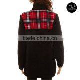 Factory Custom Pullover Oversize Plaid Sweater Woman thumbnail-3