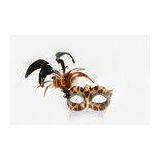 Handmade Masquerade Venetian Masks With Feather Decal 8 Inch for Party