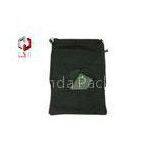 Mobile Phone Black Velvet Drawstring Bag With Bell Promotional thumbnail-1
