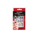 Plastic Two Color French Tip Fake Nails Manicure Natural Looking Fake Nails thumbnail-1