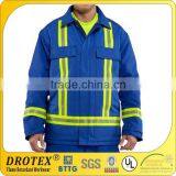 Protective Coverall Flame Resistant Duck Coat With Reflective Stripe and Quilt-Lined thumbnail-3