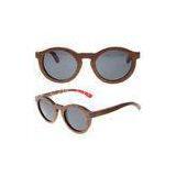 Polarized Lens Wooden Sunglasses Skateboard Sunglasses Uv400 Protection Round