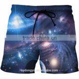 Men Fast Dry Black Blue Splint Print Beach Shorts/ Blue l na Creative Plus Size Beach Shorts/ Pocets Sports Beach Wear thumbnail-4