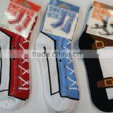 Men and Women Custom Colorful Silly Sneaker Novelty Combed Cotton Socks Silly Socks-ZP00234 thumbnail-1