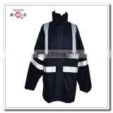 190T Polyester Pongee Raincoat With Prismatic Reflective Strips thumbnail-1