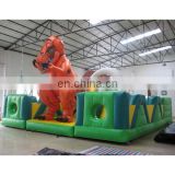 inflatable game, inflatable toy, dinosaur obstacle