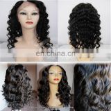 On sale !!!! 2014 New top quality indian glueless lace front wig with bangs not shedding and tangle free
