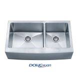 Stainless Steel Handmade Apron Double Bowl Zero Radius Customize Kitchen Sink