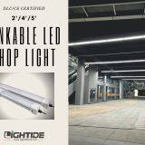 Lightide IP65 Rated 2' Linkable LED Shop Light for Garage Lighting 20 Watts Quick Wiring & 5-year Warranty thumbnail-2