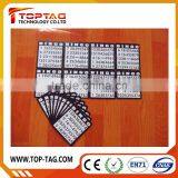 ISO18000-6C Printable Uhf Rfid Thermal Paper Cards Alien H3 H4 Impinj
