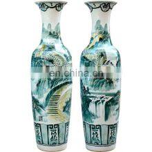 Big Colorful Glazed Decorative Porcelain Wall Vase From Jingdezhen