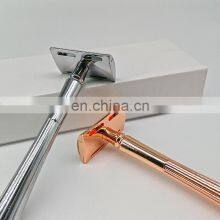 Matte Sliver OEM Face Razor Color Wet Shaving Double Edge Private Label Brass Safty Razor thumbnail-5