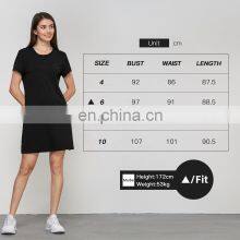 Side Silt Loose Golf Tennis Dresses Women Short Sleeve Wholesales Casual Tennis Skirts 80Nylon 20Spandex thumbnail-4