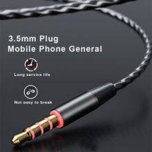 3.5mm In-ear Sports Game Headphones Earphone With Microphone Strong Bass Four Nuclear Double Circle Adjustable Volume thumbnail-2