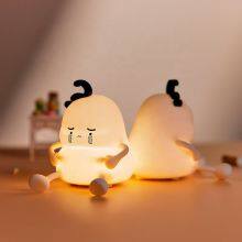 Custom Cute Chubby Silicone Lamp Timing Switch Mobile Phone Holder Children's Bedroom LED Night Light Eye Protection Features thumbnail-2