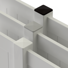 MOCAP Injection Molded 32x32mm 50x50mm Black Square Steel Tube Pipe Fittings Plastic Pyramid Cap SQPM, SQPS Series thumbnail-4