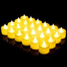 Wholesale Battery-Operated Tealight Candles, Warm White LED Flickering for Weddings & Parties