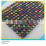 Decorative Hot Fix Crystal Sheet For Shoes Ss10 3mm Emerald Crystal Gold Base thumbnail-2