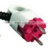 Plug 2 Round Pin Euro Plastic Plug