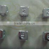 16MM Square Polyhedron D6 ABS Plating Silvery,coppery,golden Dice , 4.4g/pcs Electroplate Dice Surface Coating thumbnail-4