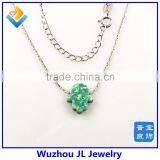 925 Sterling Silver Synthetic Hamsa Opal Gems Necklace For Sale Online With Factory Price thumbnail-2