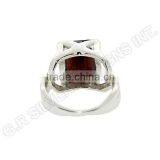 Sterling Silver 925 Garnet Gemstone Wholesale Rings,handmade Design Gemstone Silver Rings Jewellery thumbnail-4